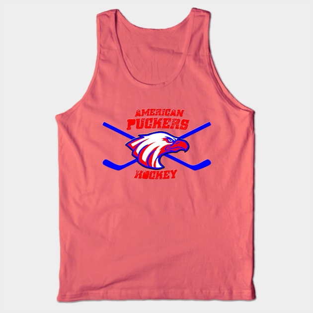 American Puckers Hockey Eagle Tank Top by PuckersHockey